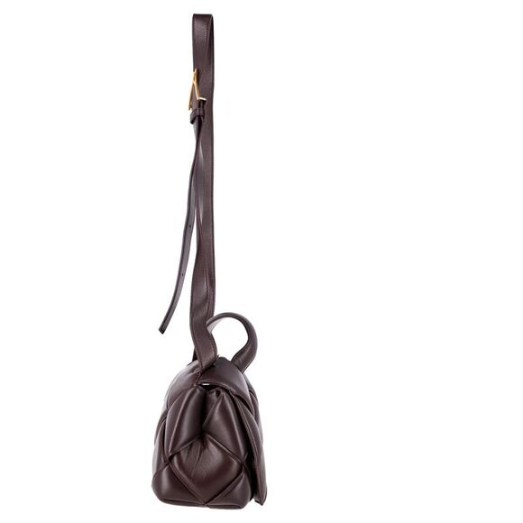 Bottega Veneta Maxi Intrecciato Padded Top Handle Bag in Burgundy Leather - Picture 2 of 8